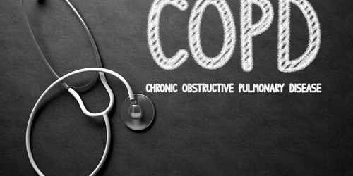 COPD written on Chalk board